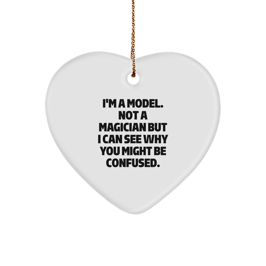 Funny Model Heart Ornament Gifts from Friends, Family, or Coworkers, Gifts for Model Enthusiasts, Unique Christmas Memorable Presents for Men, Women - Image 1