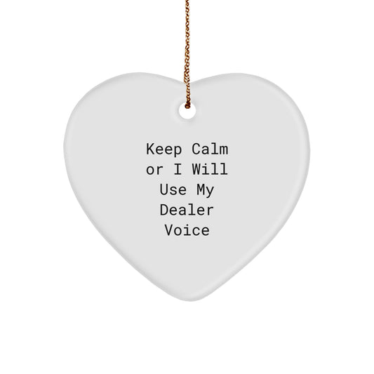 Funny Dealer Heart Ornament Gifts from Men or Women, Perfect for Christmas Unique Gifts for Dealers or Friends - Image 1