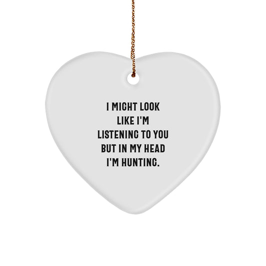 Hunting Heart Christmas Ornament Idea for Coworkers Gift – I'm Hunting - Image 1