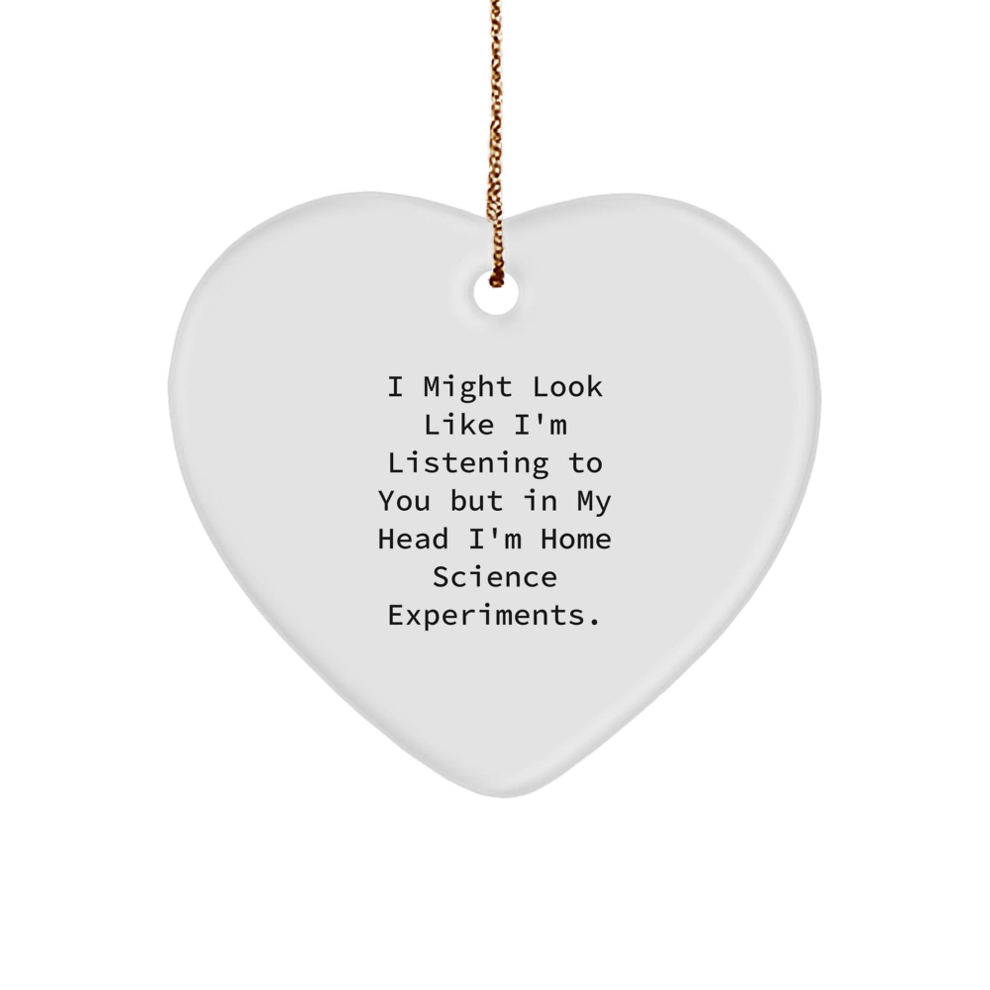 Funny Heart Ornament Home Science Experiments Gift for Him from Men, Unique Home Science Experiments Christmas Ornaments for Men, Women, Coworkers, Funny Gifts from Friends - Image 1