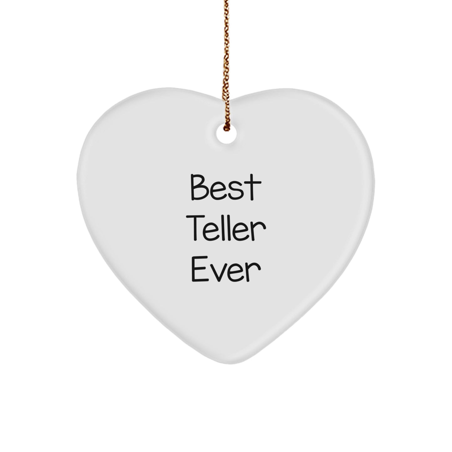 Funny Teller Gifts from Friends for Teller, Heart Ornament Christmas Unique Presents - Image 1