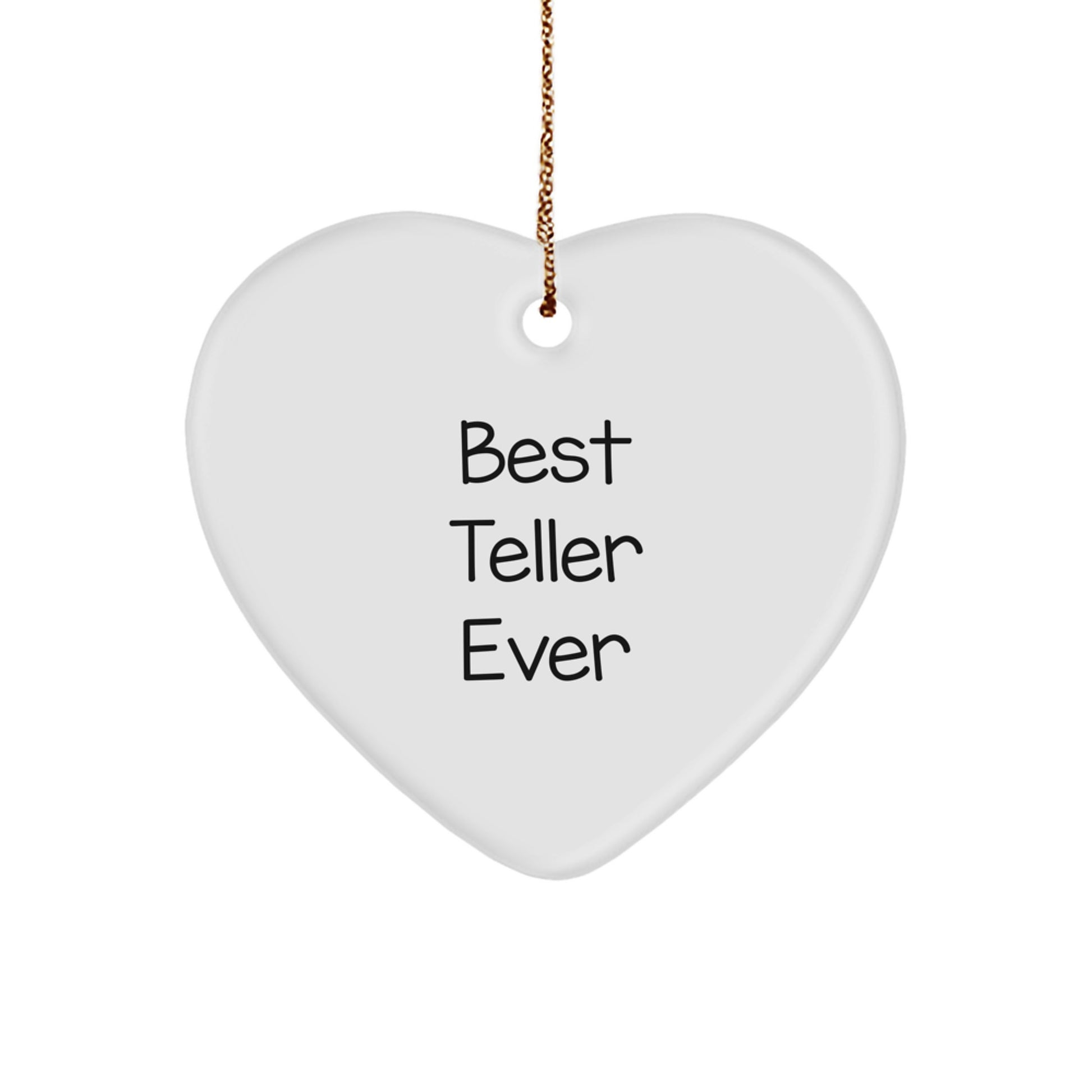Funny Teller Gifts from Friends for Teller, Heart Ornament Christmas Unique Presents - Image 1