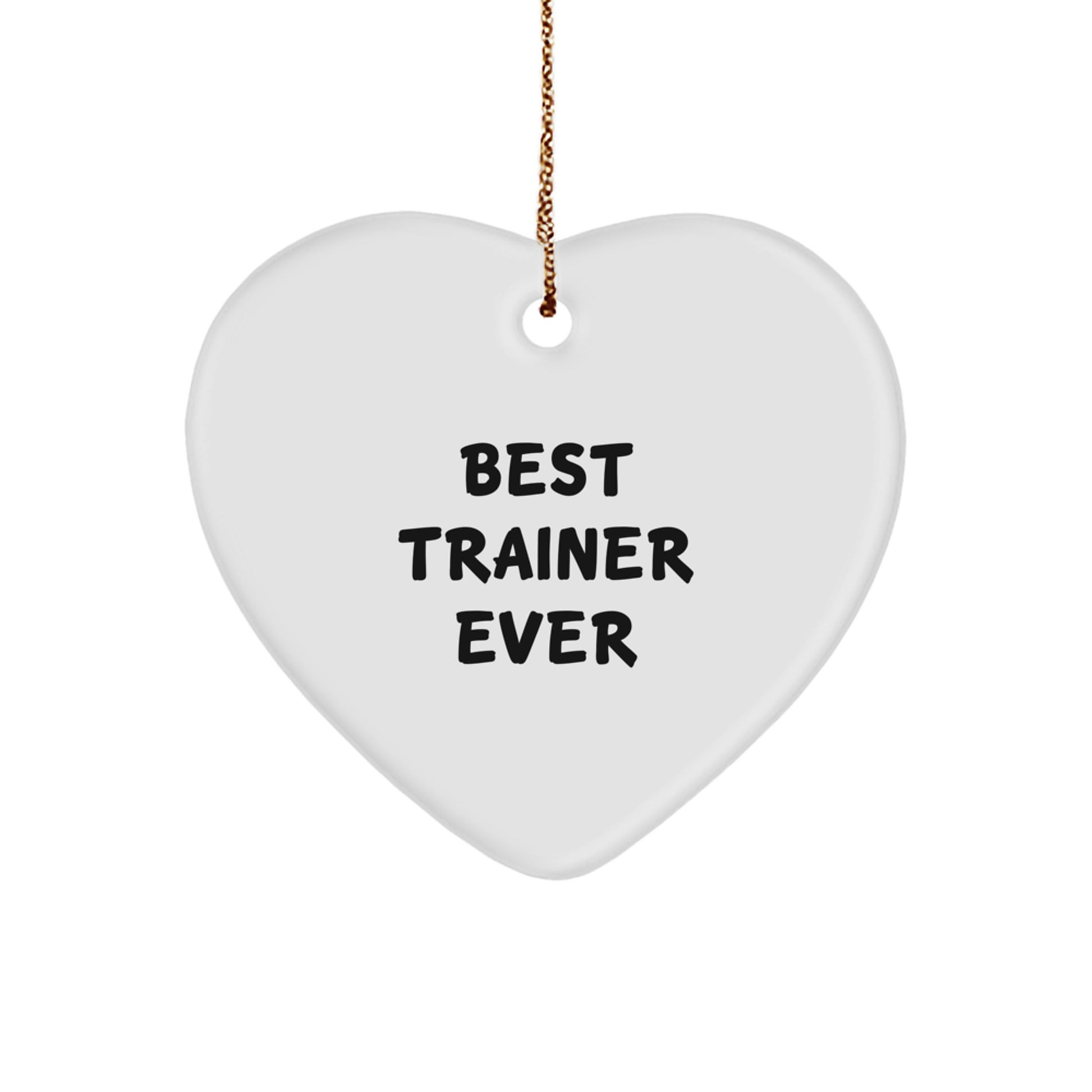 Funny Trainer Gifts from Women for Christmas Unique Heart Ornament Best Trainer Ever 'You're the Best Trainer' - Image 1