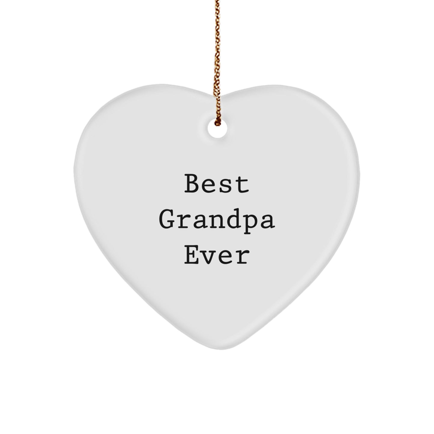 Funny Grandpa Gifts from Family for Best Grandpa Ever Heart Ornament - Image 1