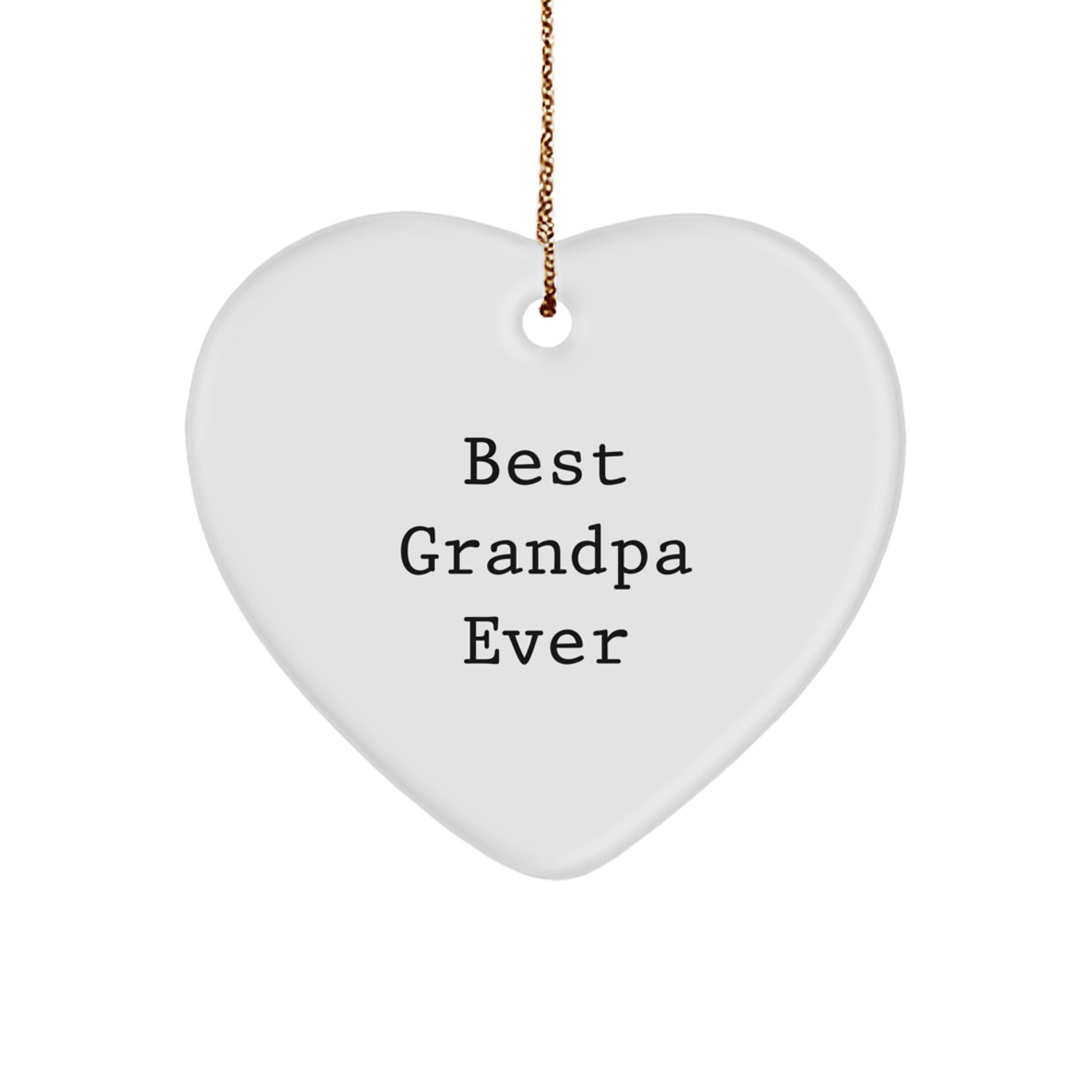 Funny Grandpa Gifts from Family for Best Grandpa Ever Heart Ornament - Image 1
