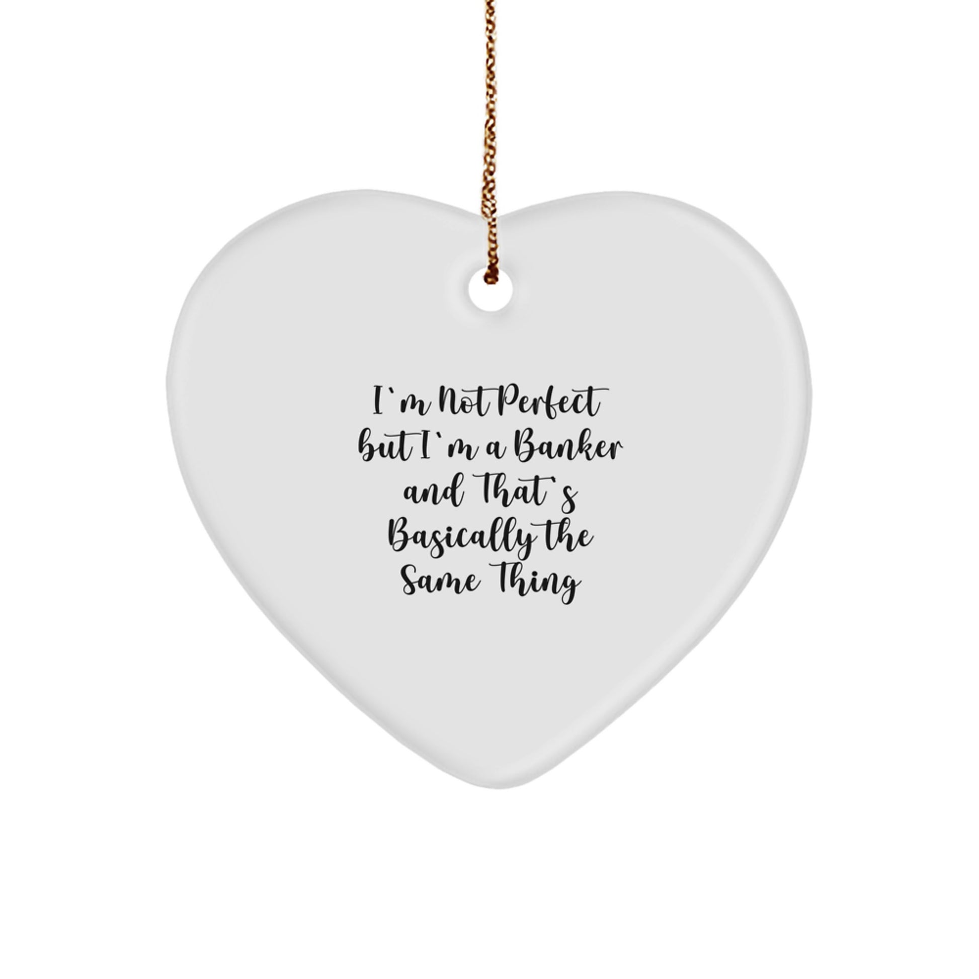 Funny Banker Heart Ornament Gift from Coworkers for Christmas Unique Office Decor - Image 1