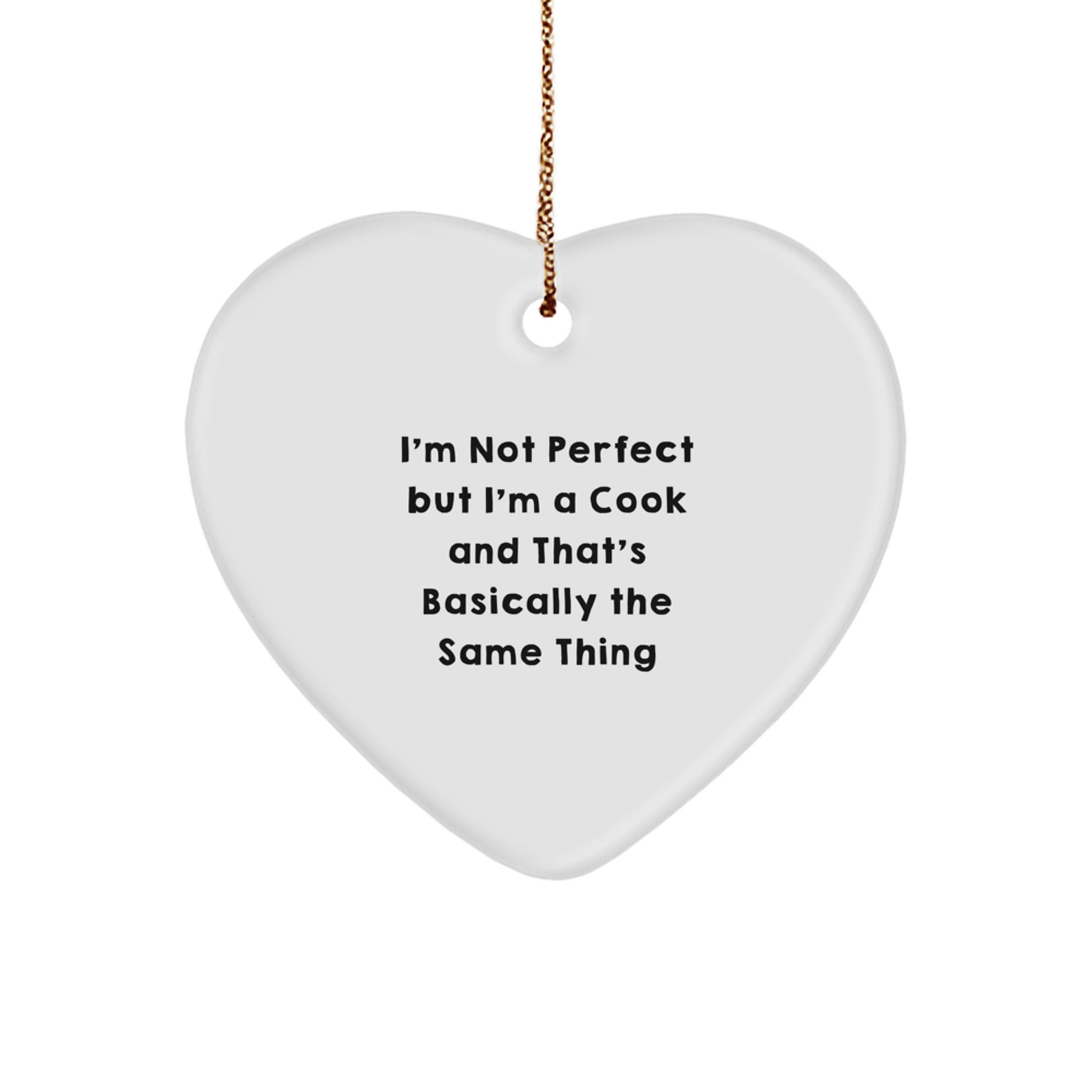 Funny Cook Heart Ornament Gifts from Family, Friends, or Coworkers for Men, Women, Cooks, or Cook Enthusiasts, Unique Christmas Unique Gifts - Image 1