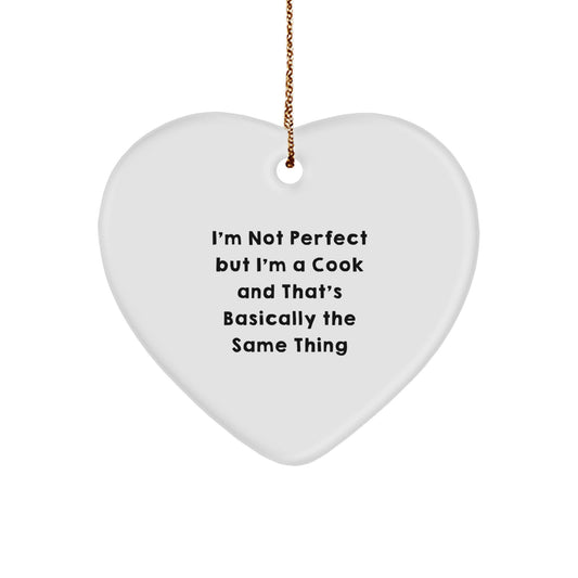 Funny Cook Heart Ornament Gifts from Family, Friends, or Coworkers for Men, Women, Cooks, or Cook Enthusiasts, Unique Christmas Unique Gifts - Image 1
