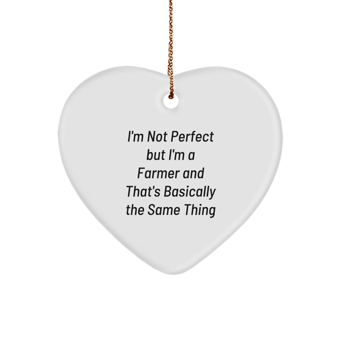 Funny Farmer Gifts from Friends - Heart Ornament for Men - Christmas Unique Gifts for Farmer Family - Image 1