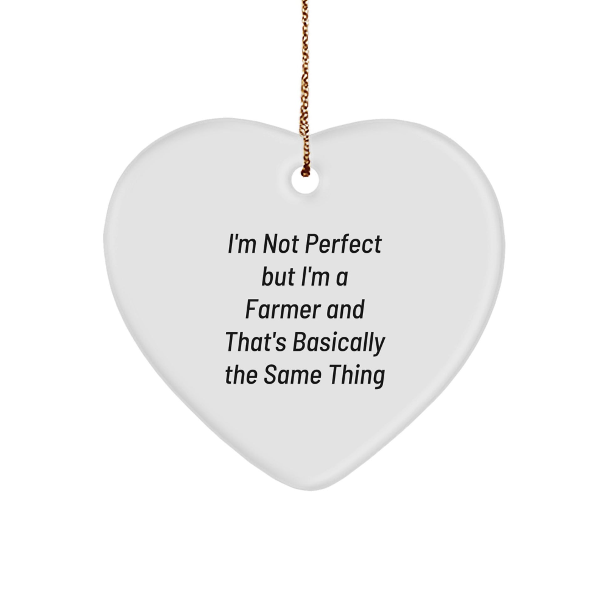 Funny Farmer Gifts from Friends - Heart Ornament for Men - Christmas Unique Gifts for Farmer Family - Image 1