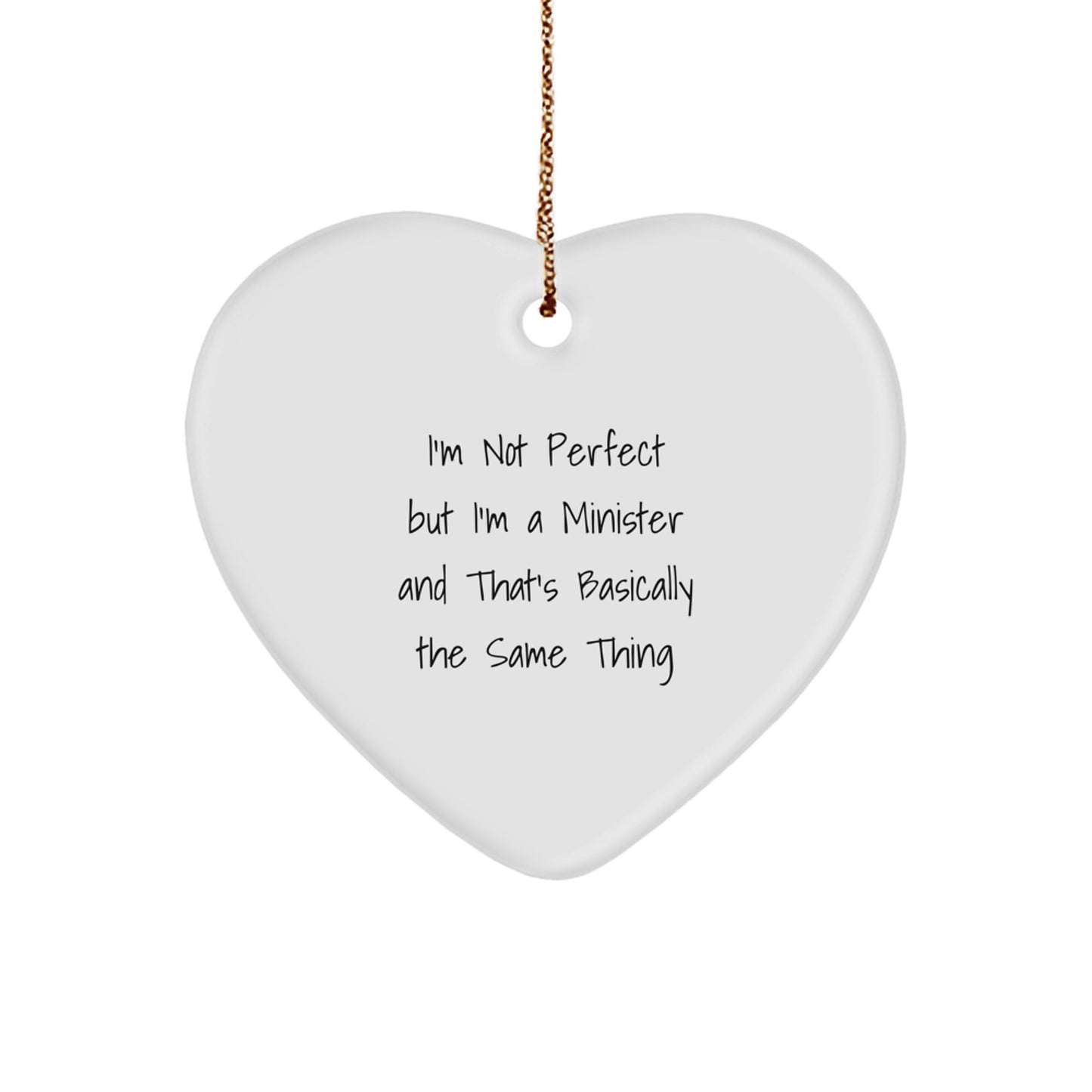 Funny Minister Heart Ornament Gifts from Friends for Ministers on Christmas Unique Presents - Image 1