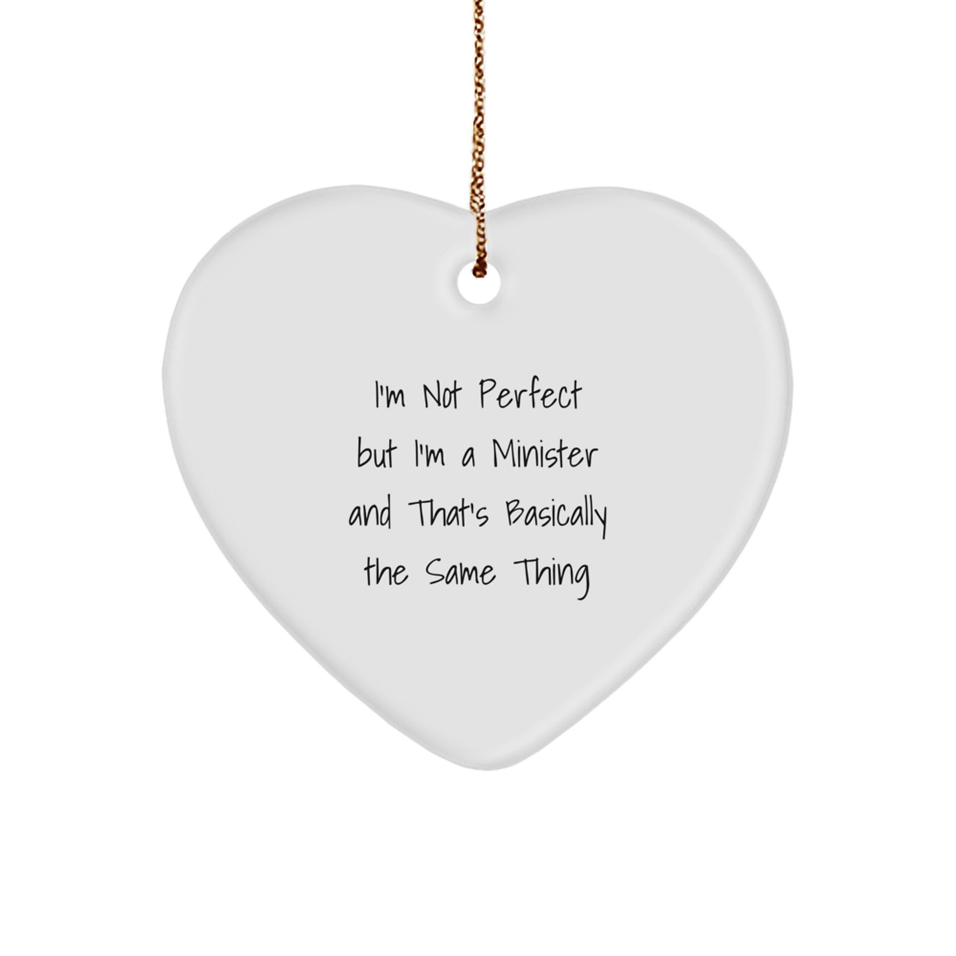Funny Minister Heart Ornament Gifts from Friends for Ministers on Christmas Unique Presents - Image 1