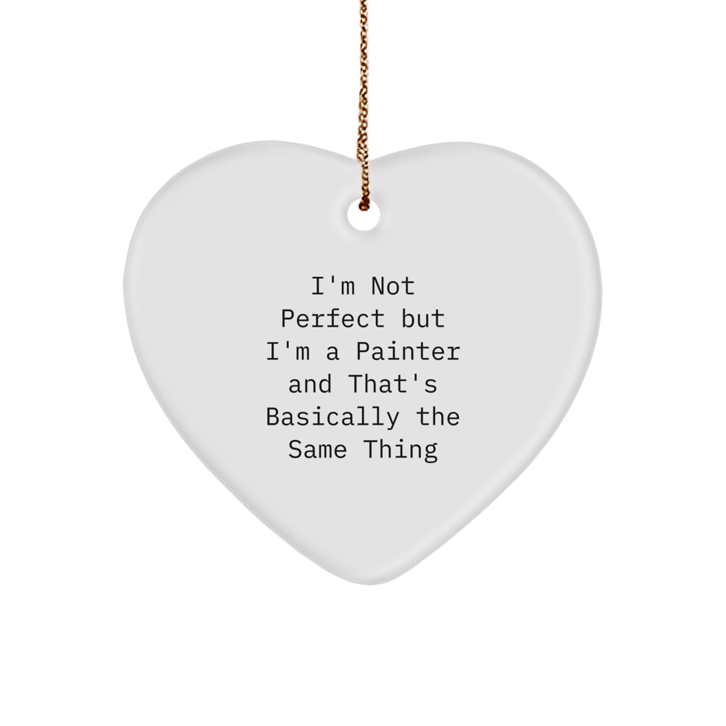 Funny Heart Ornament Gifts from Friends to Painter Men at Christmas - Image 1