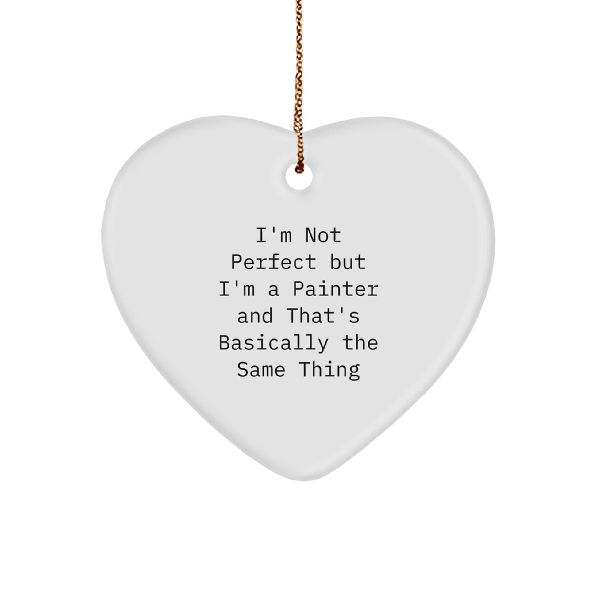 Funny Heart Ornament Gifts from Friends to Painter Men at Christmas - Image 1