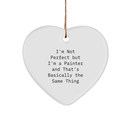 Funny Heart Ornament Gifts from Friends to Painter Men at Christmas - Image 1