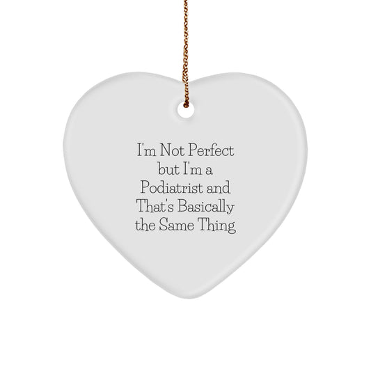 Funny Podiatrist Gifts from Family, Unique Heart Ornaments for Podiatrist Men, Women, Friends - Image 1
