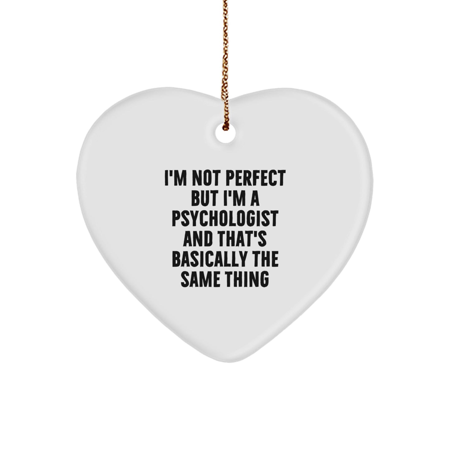 Funny Psychologist Heart Ornament Gifts from Friends for Christmas Unique Presents - Image 1