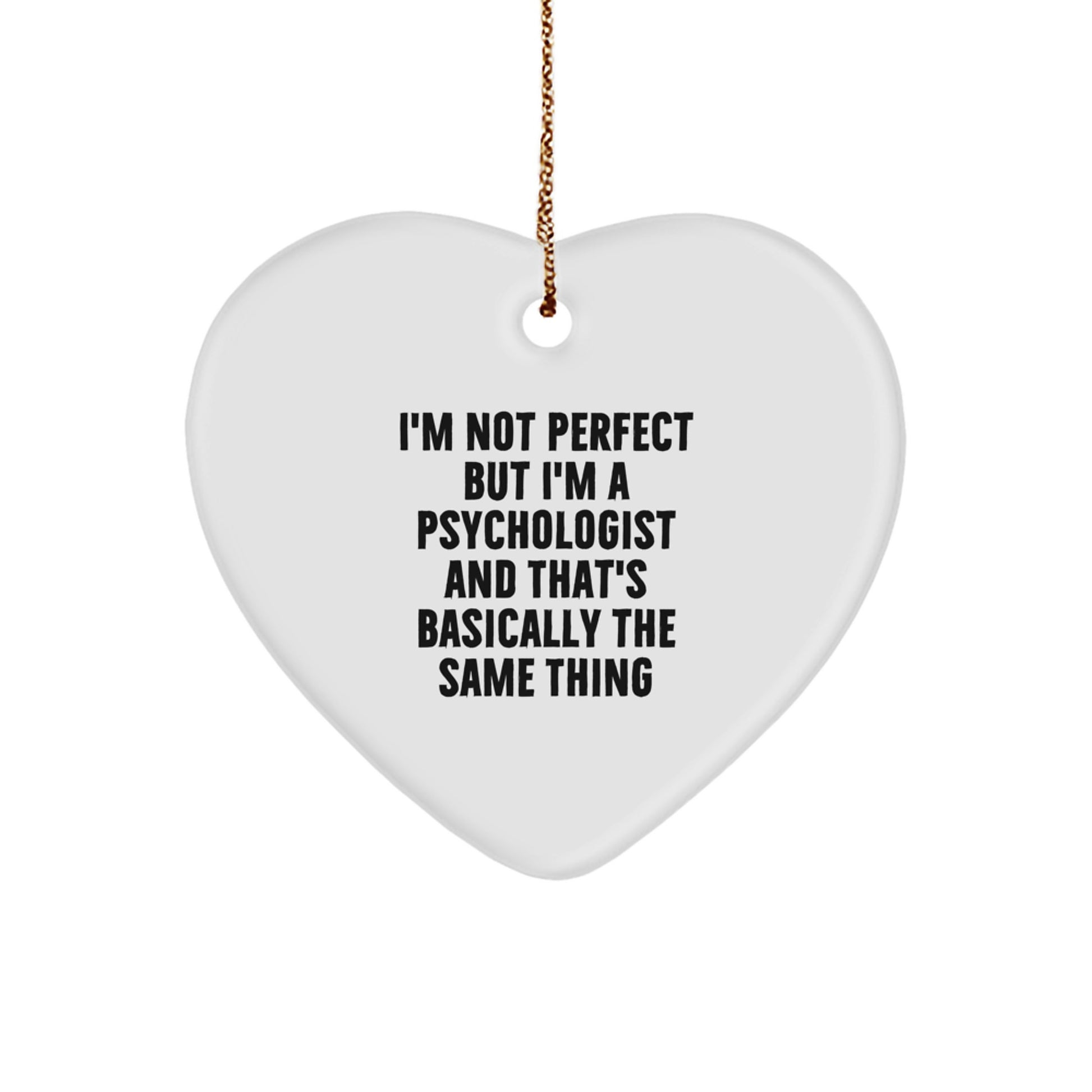 Funny Psychologist Heart Ornament Gifts from Friends for Christmas Unique Presents - Image 1