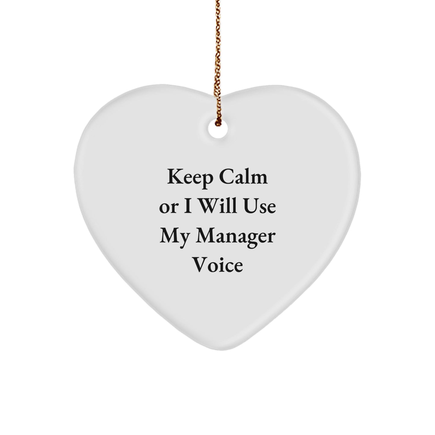 Funny Manager Heart Ornament Gifts from Men to Manager Christmas Unique Presents - Image 1