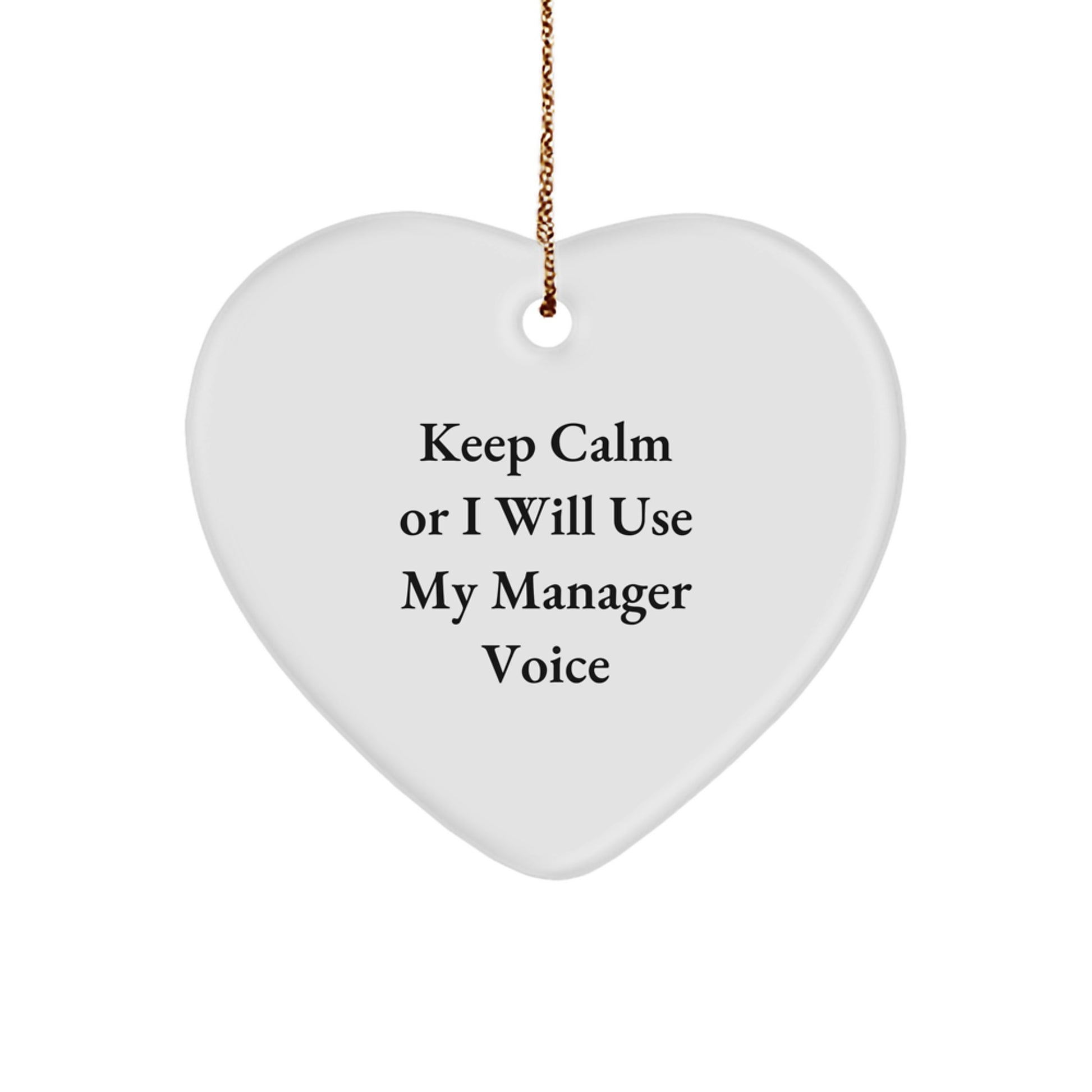 Funny Manager Heart Ornament Gifts from Men to Manager Christmas Unique Presents - Image 1