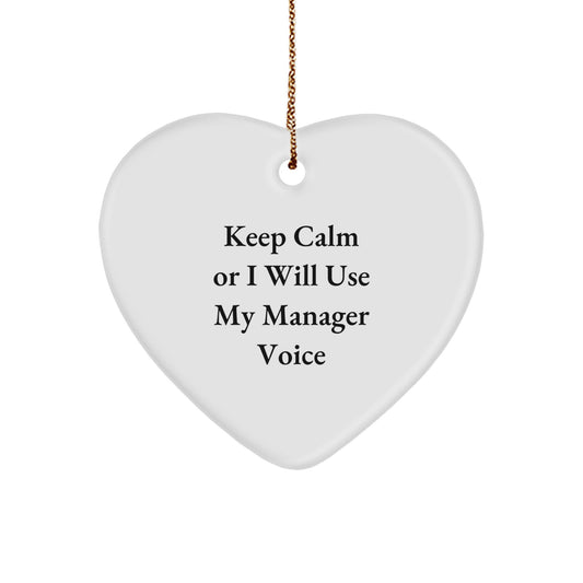 Funny Manager Heart Ornament Gifts from Men to Manager Christmas Unique Presents - Image 1