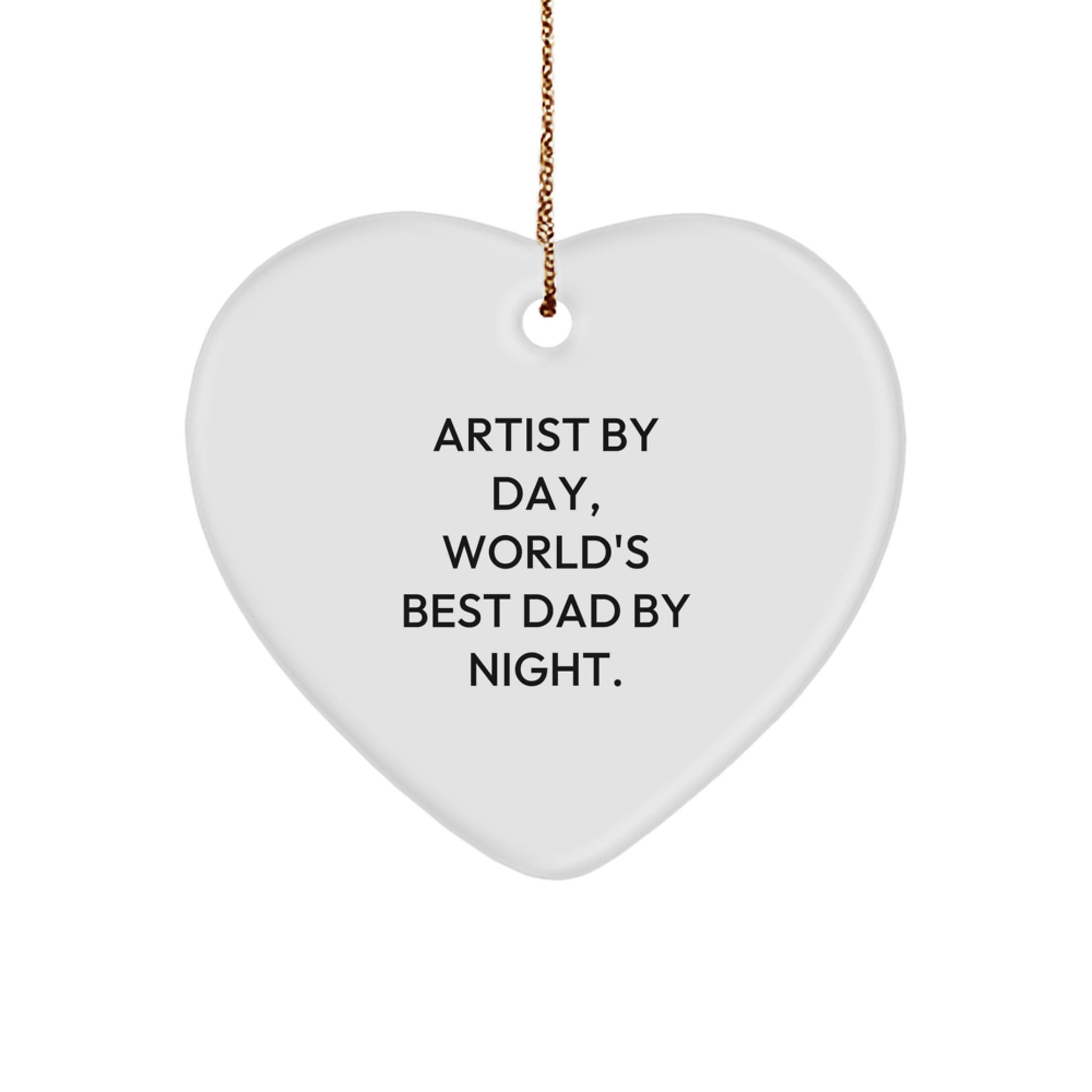 Artist Gifts from Men to Artist, Funny Heart Ornament for Christmas Unique Gifts - Image 1