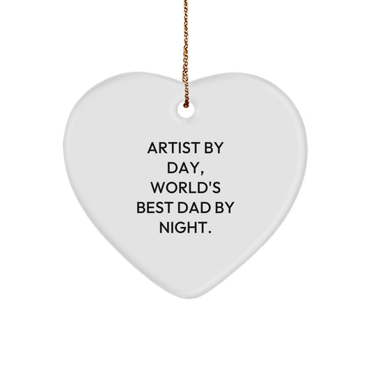 Artist Gifts from Men to Artist, Funny Heart Ornament for Christmas Unique Gifts - Image 1