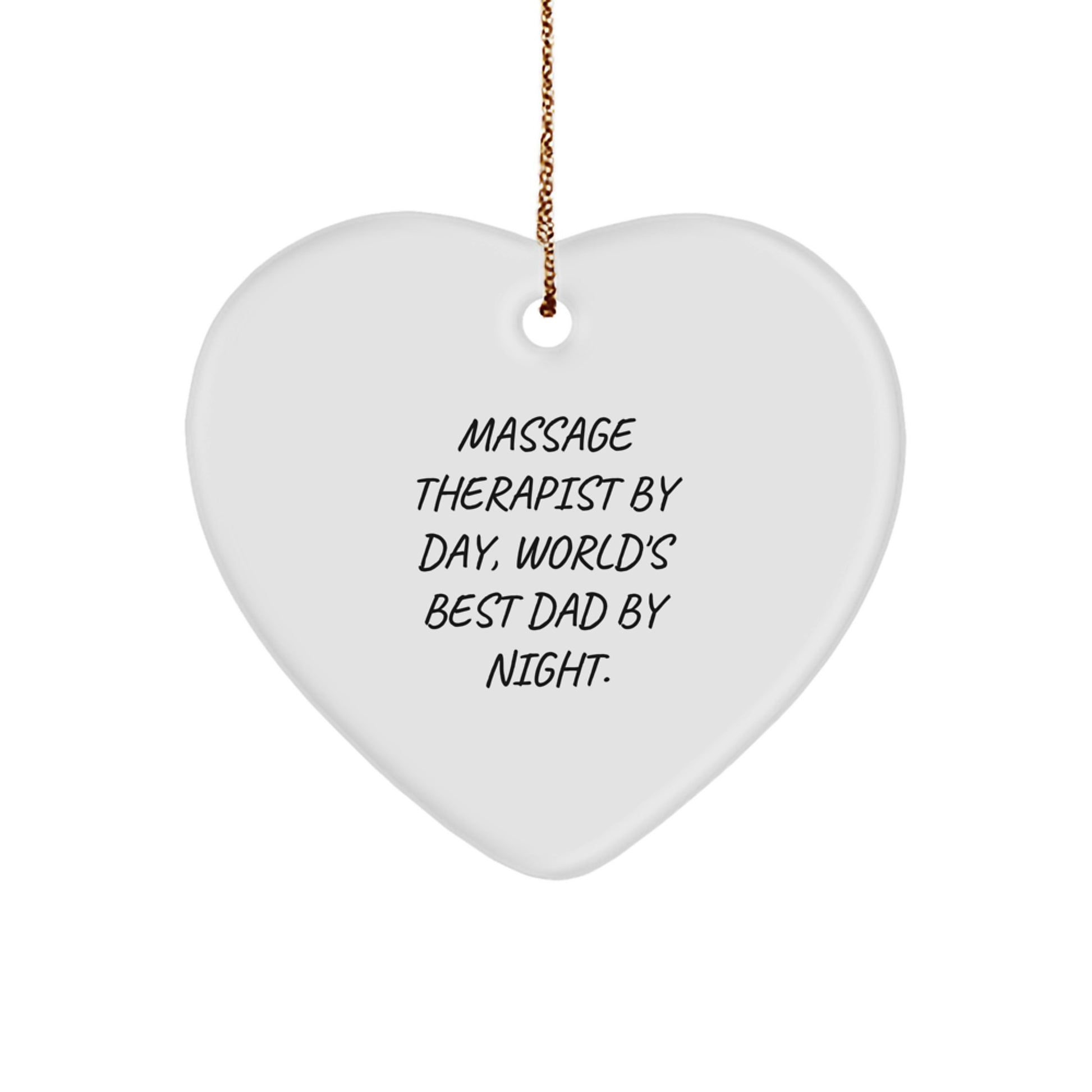 Funny Heart Ornament Gifts from Men to Massage Therapists by Christmas Unique Gifts - Image 1