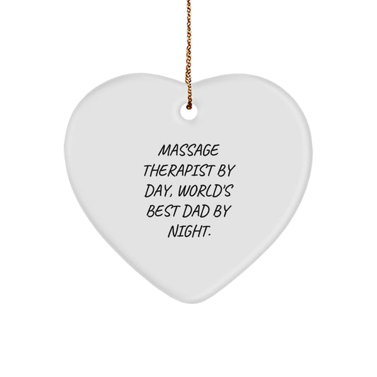 Funny Heart Ornament Gifts from Men to Massage Therapists by Christmas Unique Gifts - Image 1