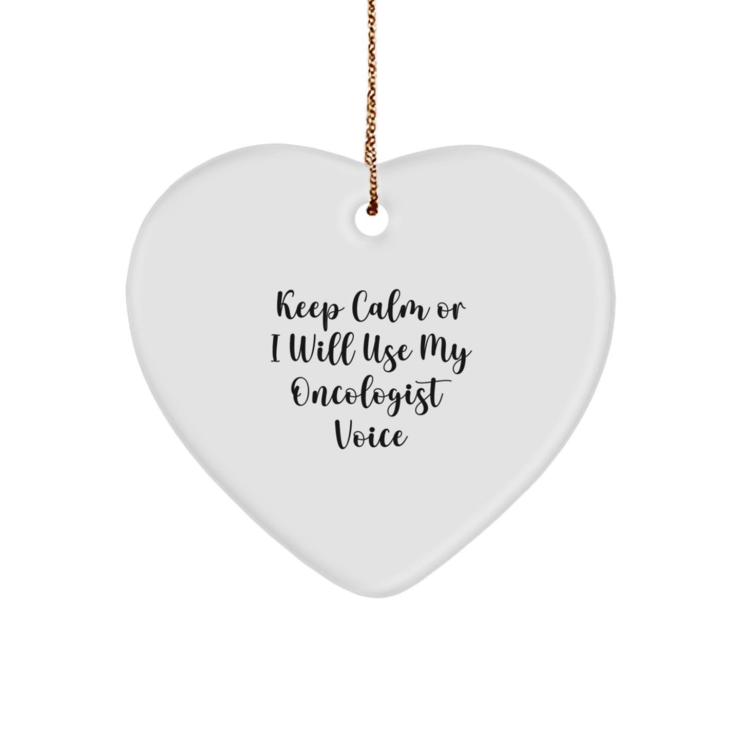 Funny Oncologist Gifts for Men, Heart Ornament, Christmas Unique Gifts from Friends to Oncologist - Image 1