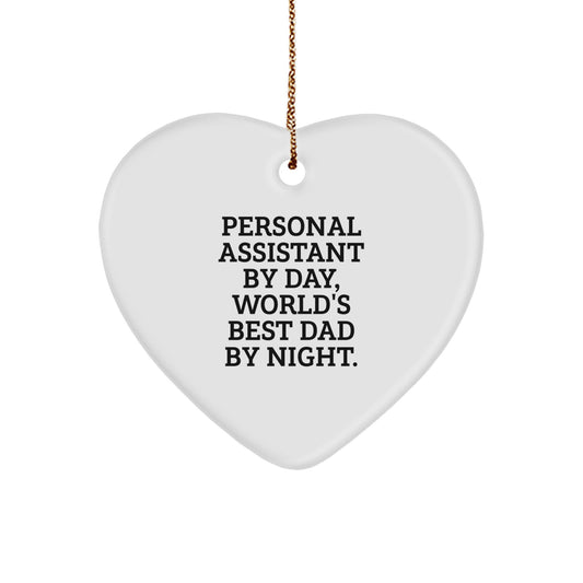 Funny Personal Assistant Gifts from Men to Coworkers Unique Heart Ornament for Christmas Unique Gifts for Personal Assistant - Image 1