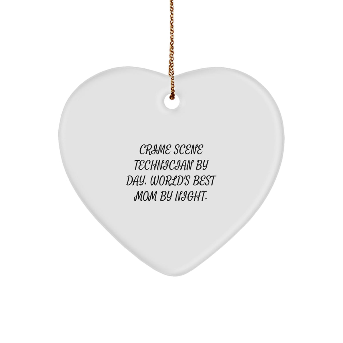 Christmas Gift for Her Crime Scene Technician, World's Best Mom Ornament - Image 1