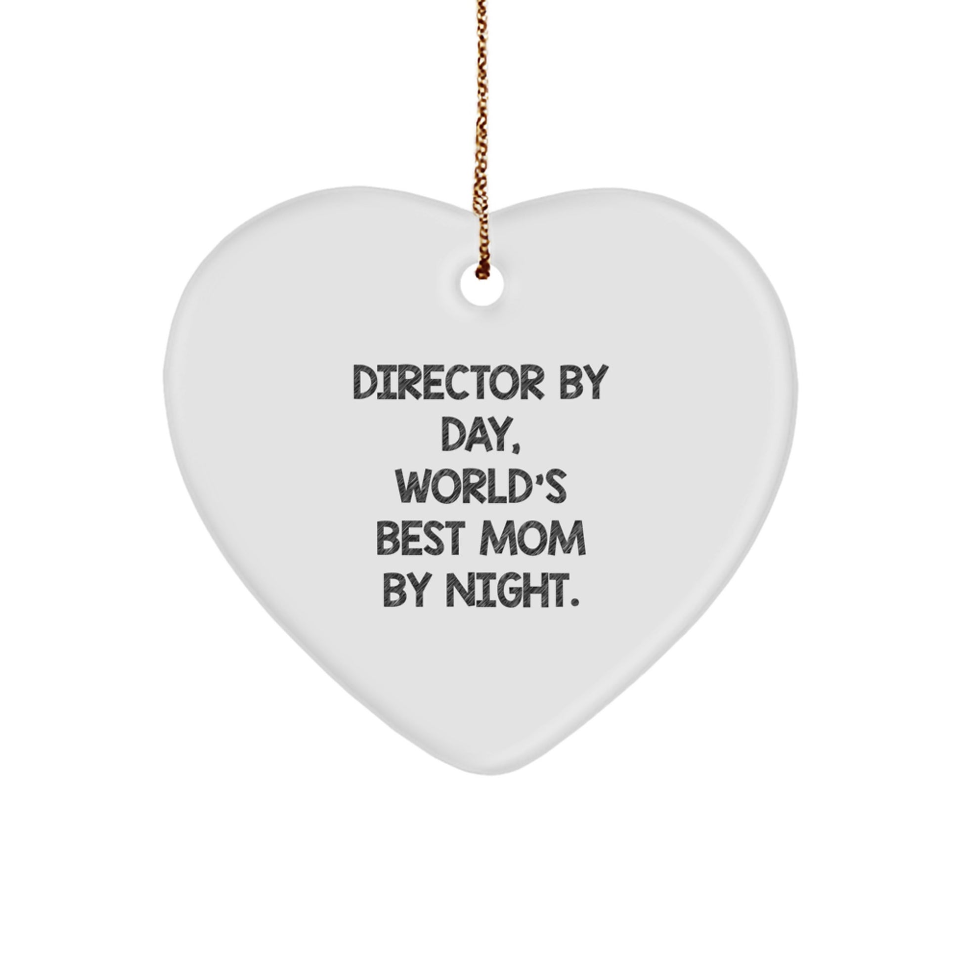 Funny Director Gifts from Men to Women Heart Ornament for Christmas Unique Presents - Image 1
