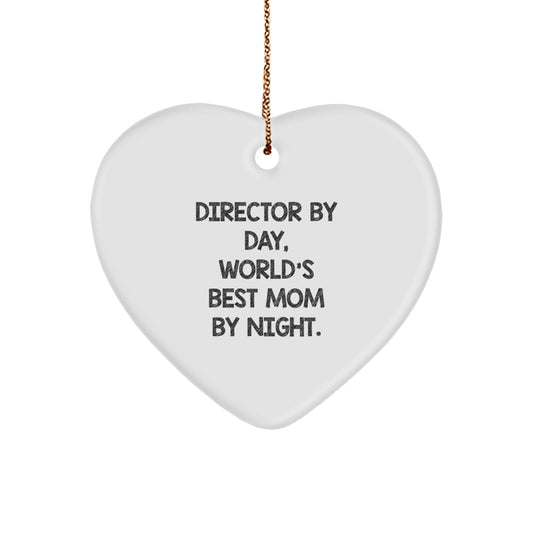 Funny Director Gifts from Men to Women Heart Ornament for Christmas Unique Presents - Image 1