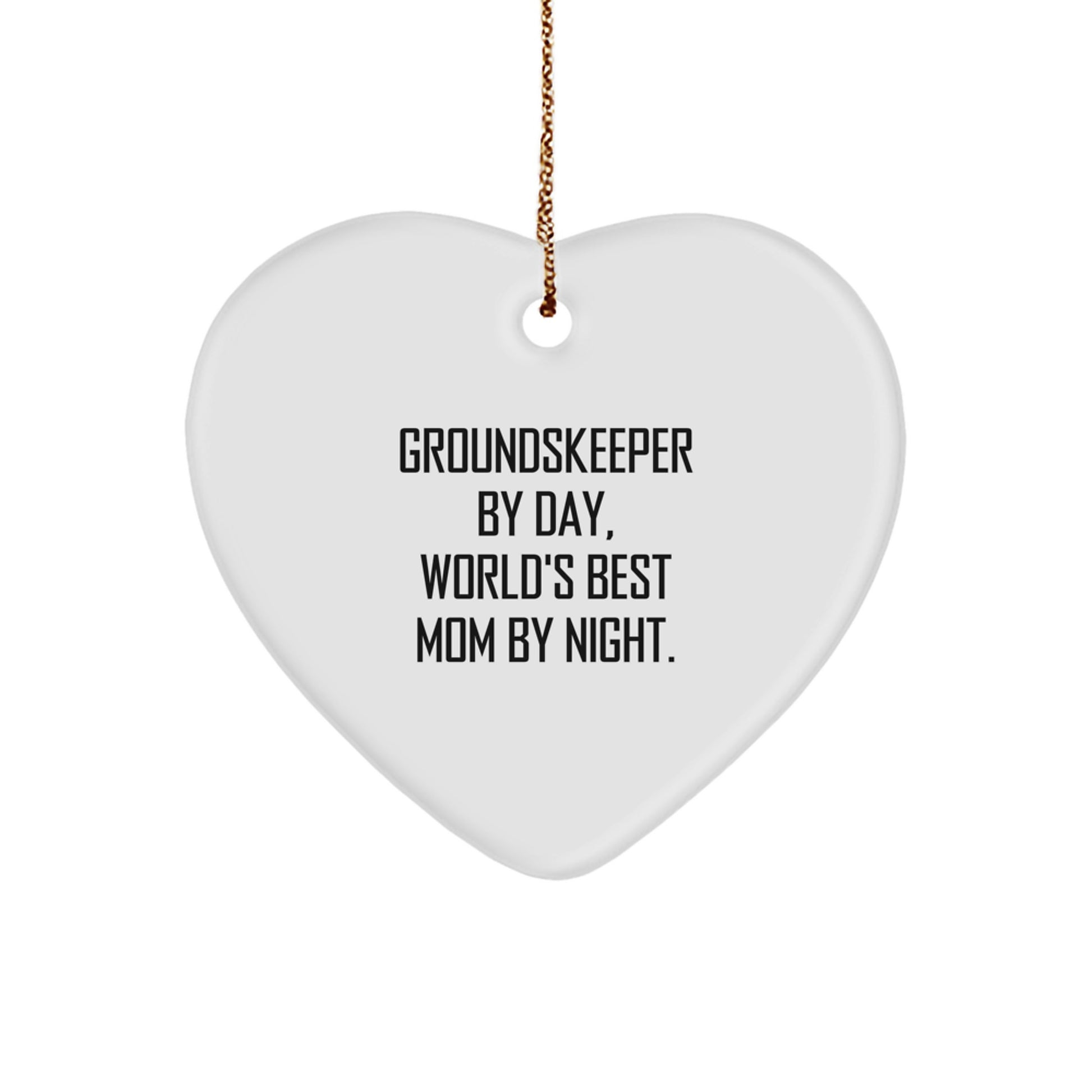 Funny groundskeeper Heart Ornament Gifts from Friends, Family, or Coworkers for groundskeeper, Men, Women, or Anyone Who Loves Gardening - Christmas Unique Gifts - Image 1
