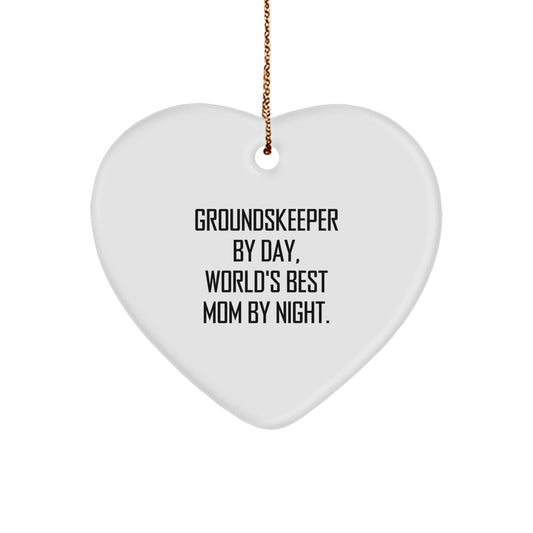 Funny groundskeeper Heart Ornament Gifts from Friends, Family, or Coworkers for groundskeeper, Men, Women, or Anyone Who Loves Gardening - Christmas Unique Gifts - Image 1