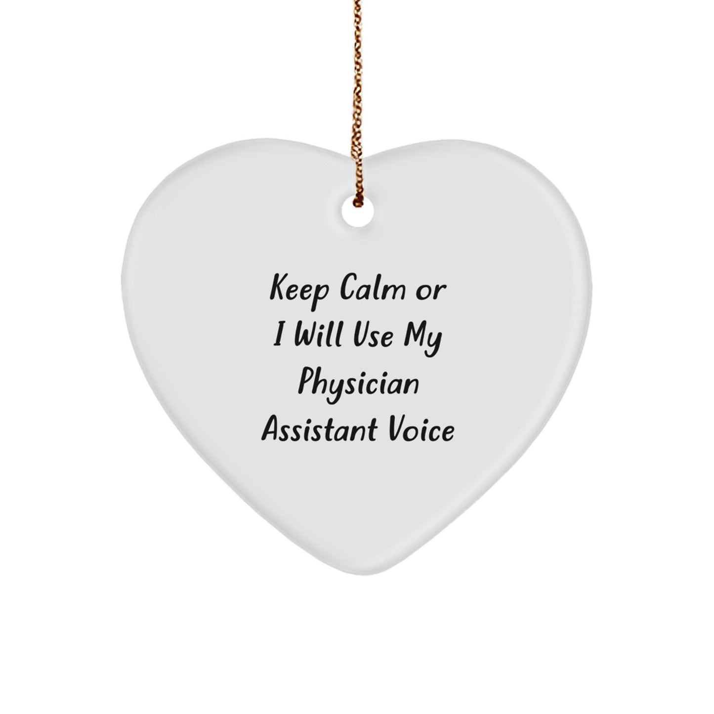 Funny Physician Assistant Gifts, Heart Ornament for Christmas Unique Gifts from Friends to Physician Assistant Men Women Coworkers Family - Image 1