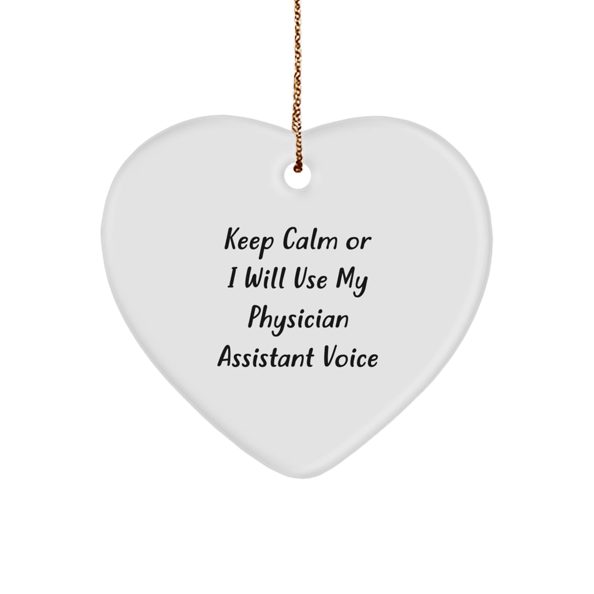 Funny Physician Assistant Gifts, Heart Ornament for Christmas Unique Gifts from Friends to Physician Assistant Men Women Coworkers Family - Image 1