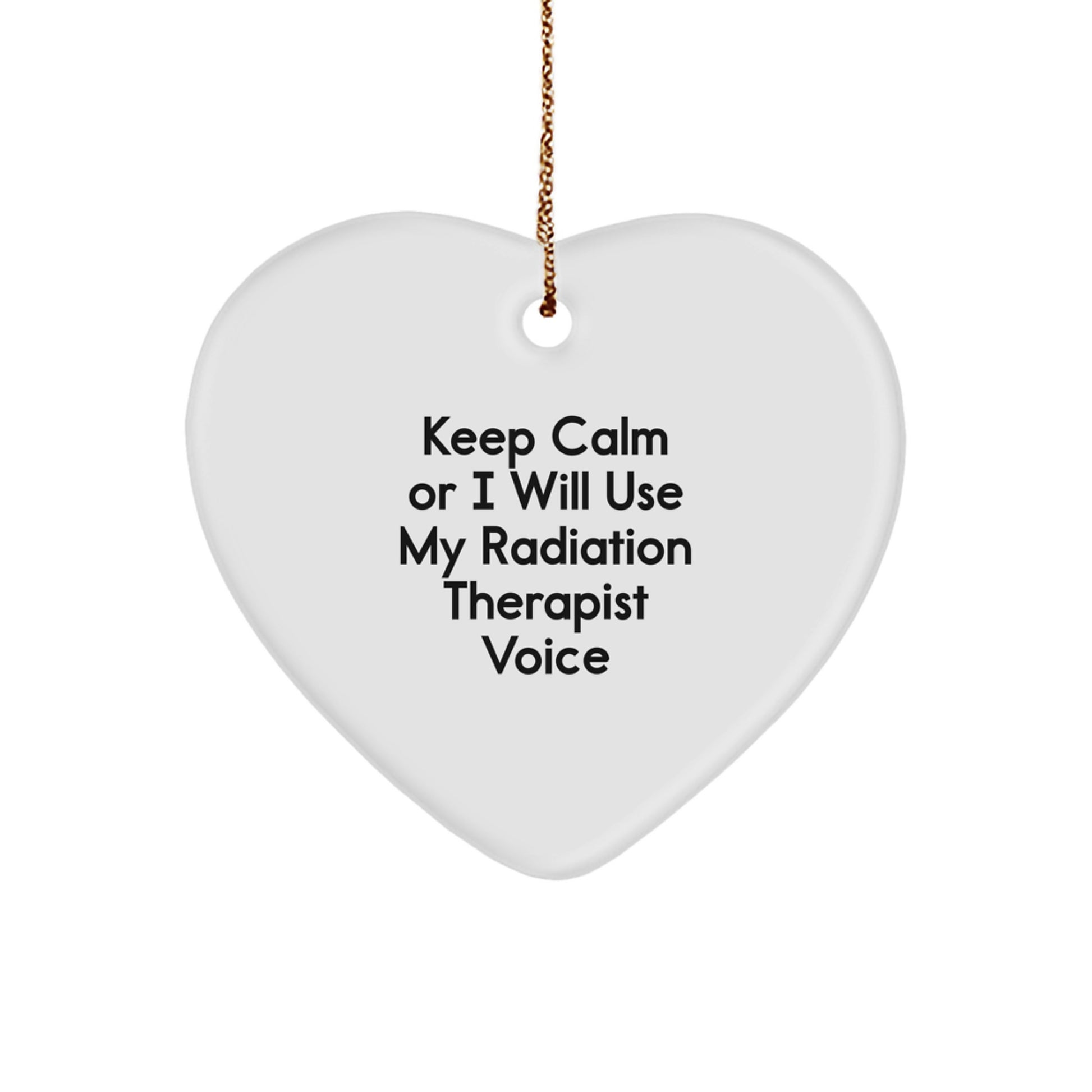 Radiation Therapist Gift, Funny Heart Ornament, Christmas Unique Gifts from Men, Women, Friends, Coworkers, Family - Radiation Therapist Heart Shaped Keepsake - Image 1
