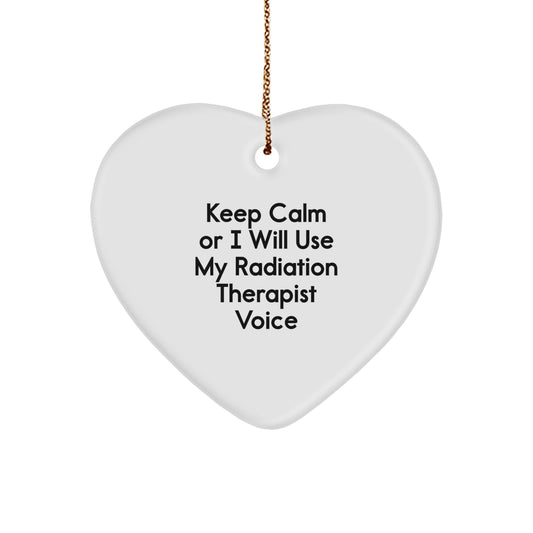 Radiation Therapist Gift, Funny Heart Ornament, Christmas Unique Gifts from Men, Women, Friends, Coworkers, Family - Radiation Therapist Heart Shaped Keepsake - Image 1