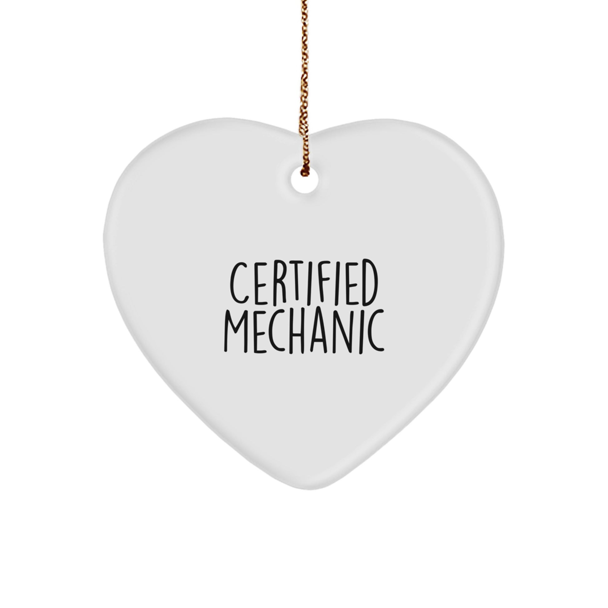 Funny Mechanic Gifts from Friends and Family - Heart Ornament for Christmas - Image 1