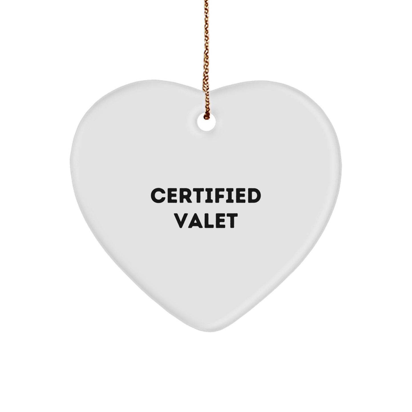 Funny Valet Gifts from Friends - Heart Ornament with Christmas Unique Gifts for Valet Men - Image 1