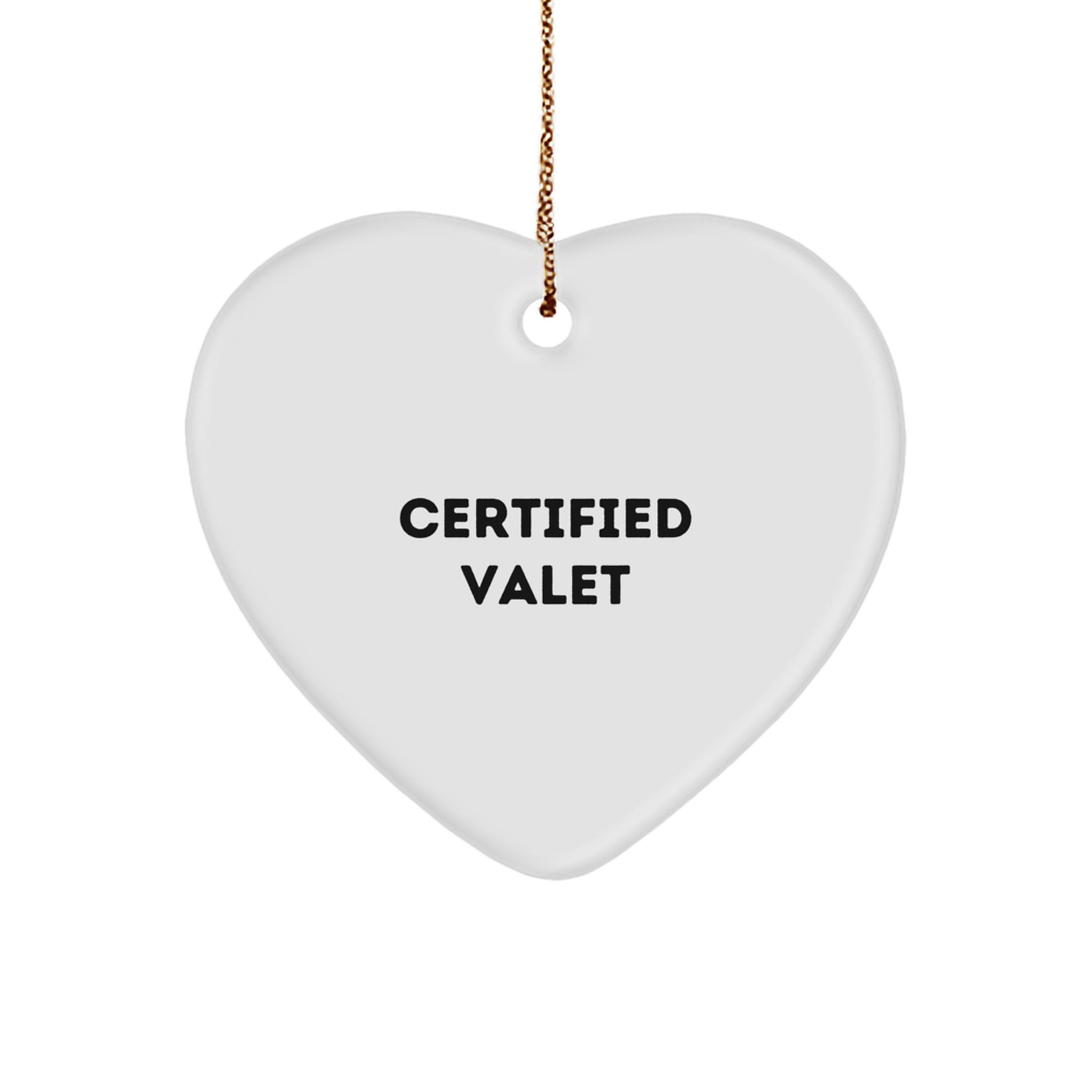 Funny Valet Gifts from Friends - Heart Ornament with Christmas Unique Gifts for Valet Men - Image 1