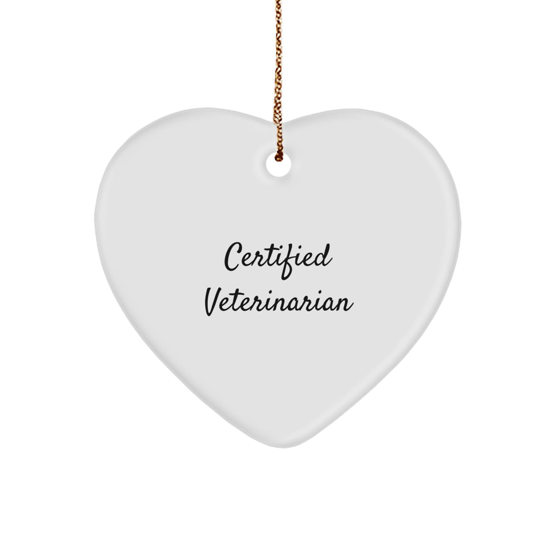 Funny Veterinarian Gifts, 'All I Want for Christmas is a Healthy Pet' Heart Ornament, Gifts from Friends, Gifts for Veterinarian, Christmas Unique Gifts - Image 1