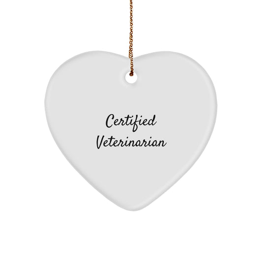 Funny Veterinarian Gifts, 'All I Want for Christmas is a Healthy Pet' Heart Ornament, Gifts from Friends, Gifts for Veterinarian, Christmas Unique Gifts - Image 1