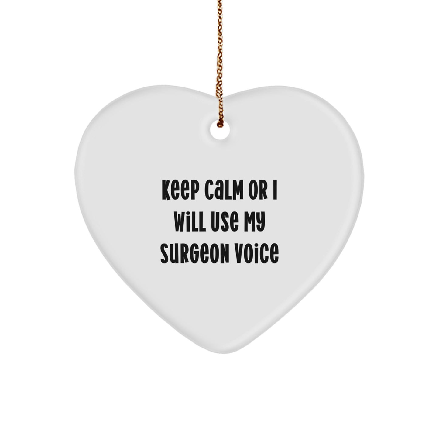 Funny Surgeon Heart Ornament Gifts from Men to Surgeon Friends on Christmas Unique - Image 1