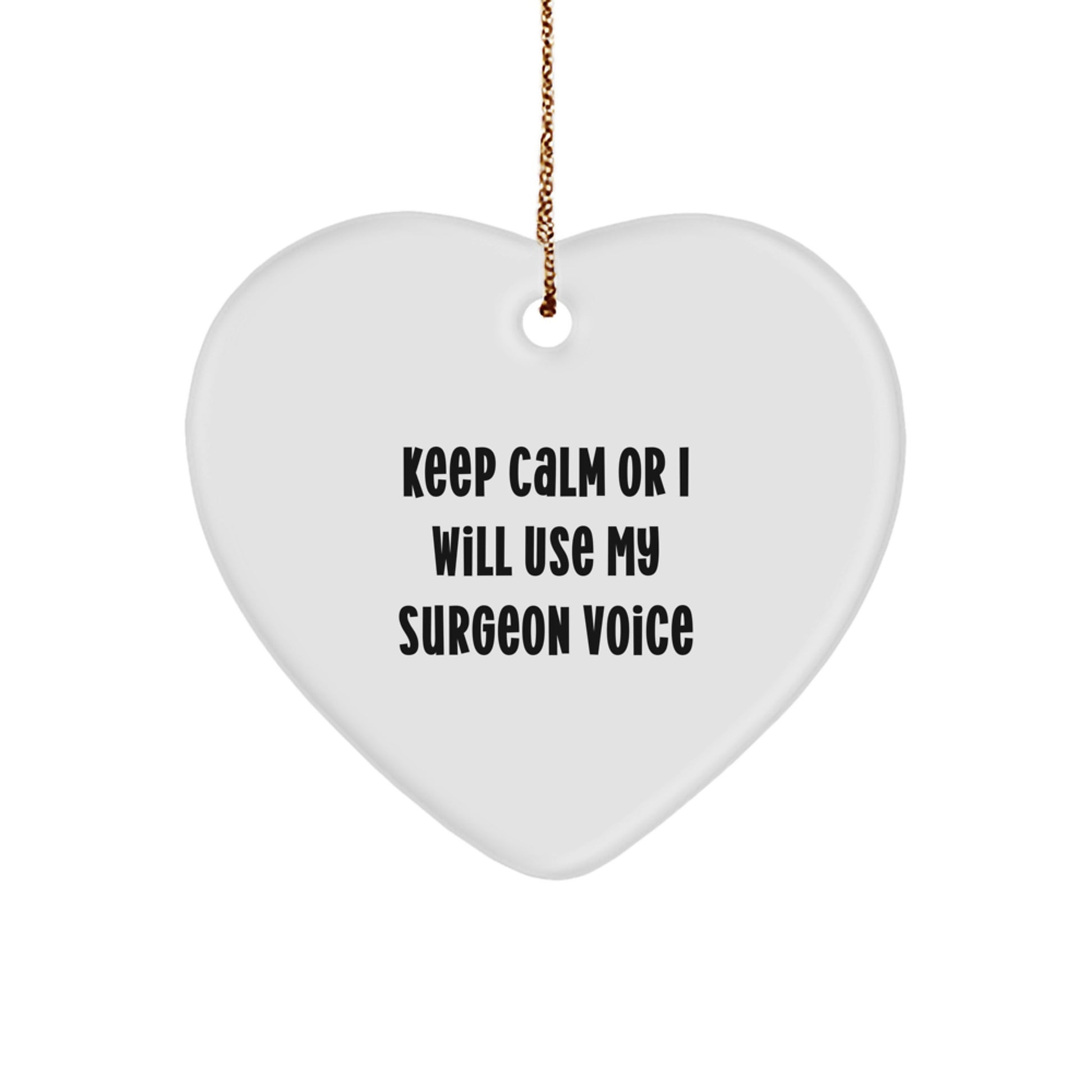 Funny Surgeon Heart Ornament Gifts from Men to Surgeon Friends on Christmas Unique - Image 1