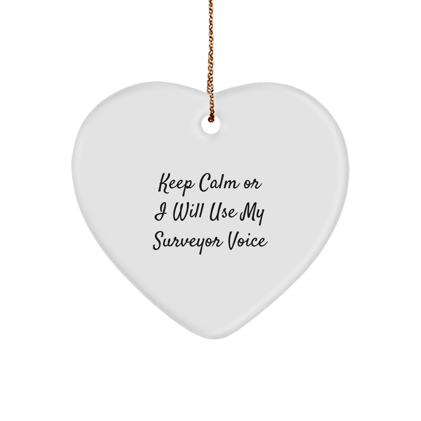 Funny Surveyor Heart Ornament Gifts from Friends, Family to Surveyor Men, Women, Coworkers on Christmas Unique Gifts - Image 1