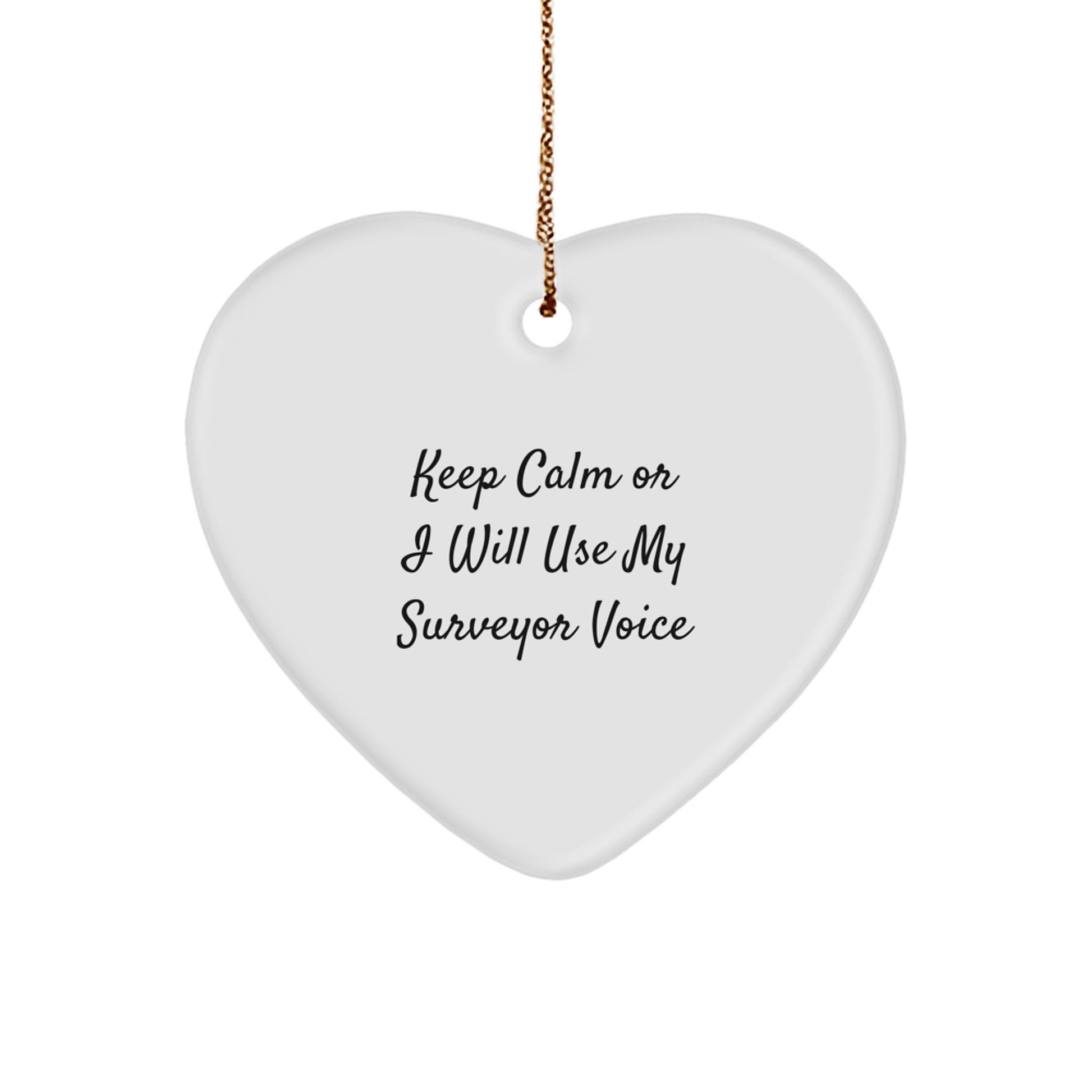 Funny Surveyor Heart Ornament Gifts from Friends, Family to Surveyor Men, Women, Coworkers on Christmas Unique Gifts - Image 1