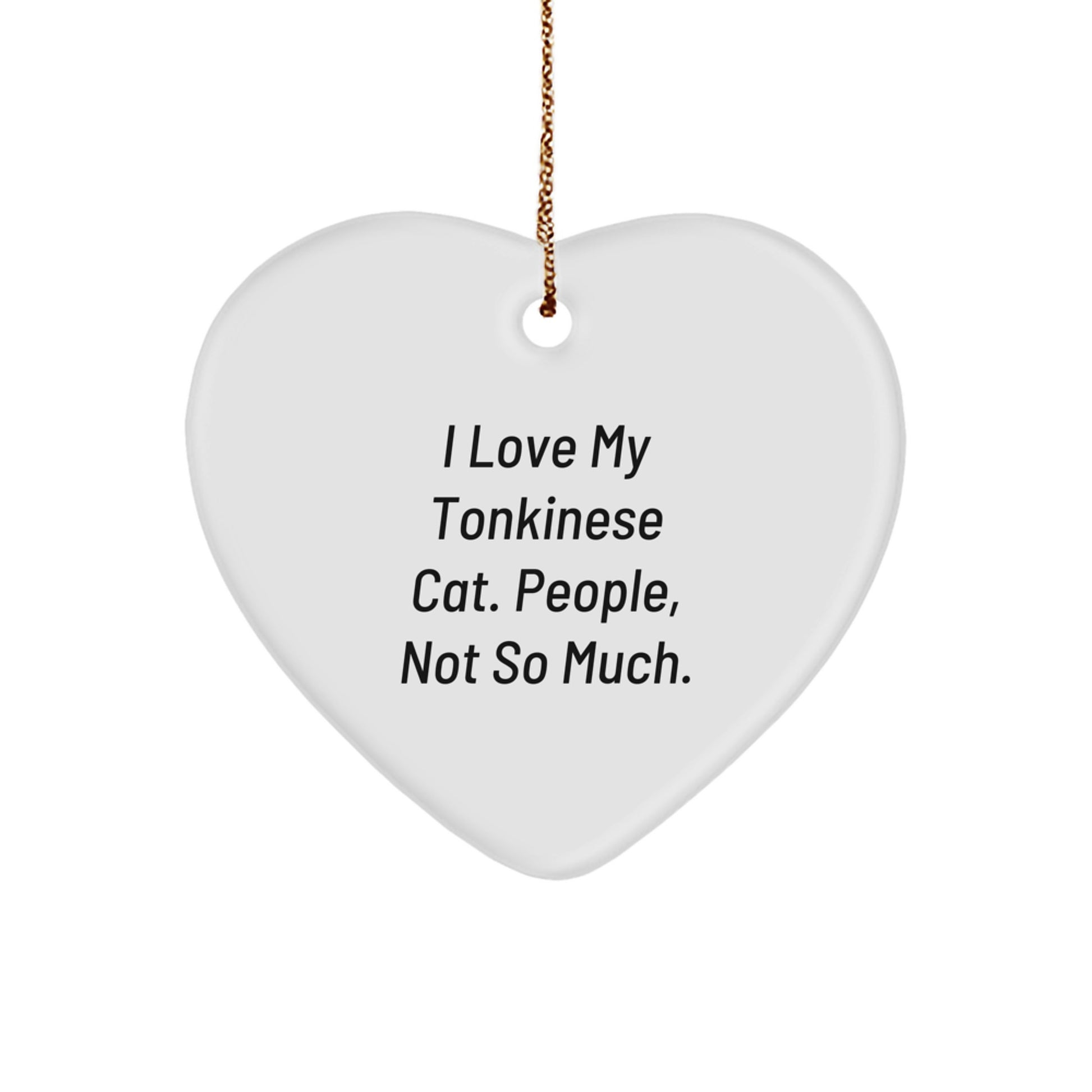Christmas Tonkinese Cat Gifts from Friends to Family, Funny Heart Ornament for My Cat, Gifts for Men and Women - Image 1
